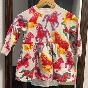 Stella McCartney Kids Colorful Horse Print Dress Sz 6 years